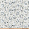 Printed Cotton KODOMO White / Dark Khaki